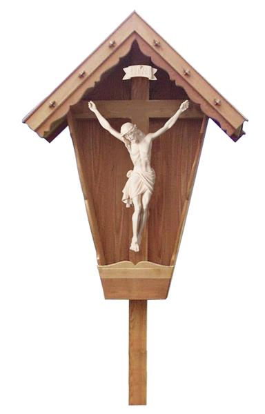 Christus Siena auf Feldkreuz-Lärche wetterfest
