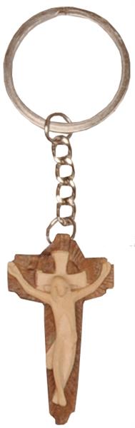 Schlüsselanhänger - Jesus Kreuz modern Holz Schlüsselanhänger - Jesus Kreuz modern Holz